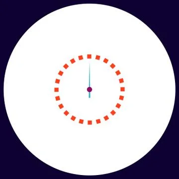 Dial clock computer symbol Stock Illustration