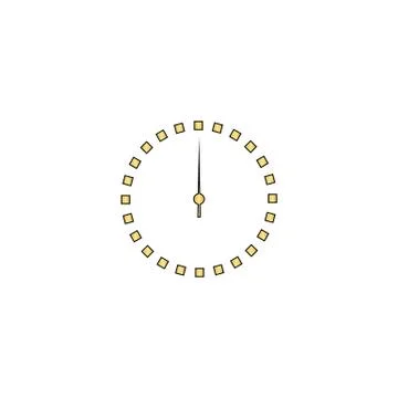 Dial clock computer symbol Stock Illustration