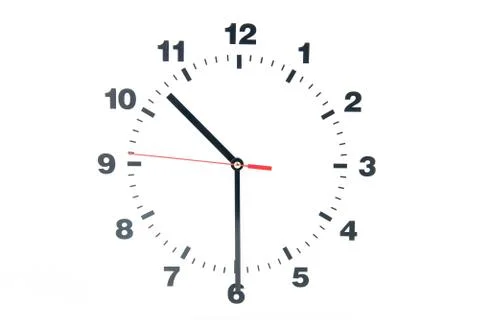 Dial of the clock isolated on white background Stock Photos