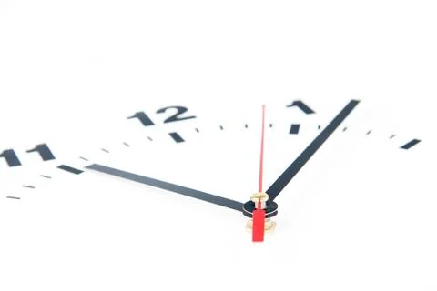 Dial of the clock isolated on white background Stock Photos