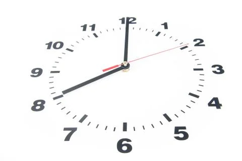 Dial of the clock isolated on white background Stock Photos