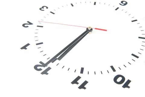 Dial of the clock isolated on white background Stock Photos