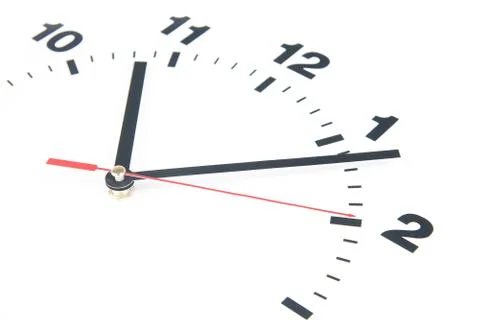 Dial of the clock isolated on white background Stock Photos