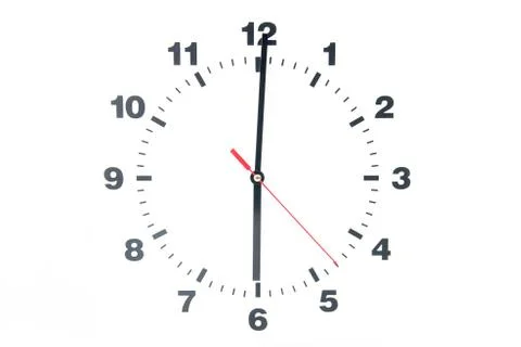 Dial of the clock isolated on white background Stock Photos