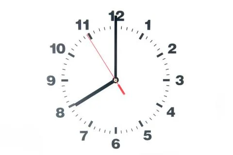 Dial of the clock isolated on white background Foto stock