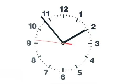 Dial of the clock isolated on white background Stock Photos