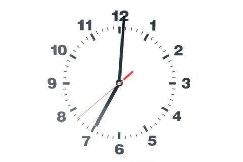 Dial of the clock isolated on white background Stock Photos