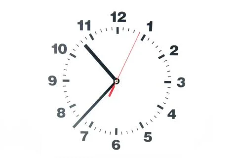 Dial of the clock isolated on white background Foto stock