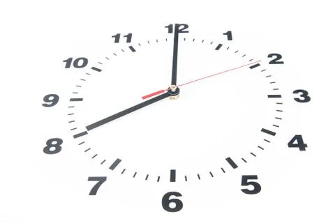 Dial of the clock isolated on white background Stock Photos