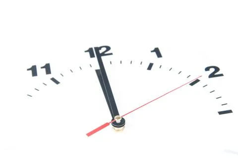 Dial of the clock isolated on white background Stock Photos