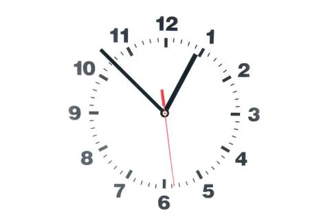 Dial of the clock isolated on white background Stock Photos