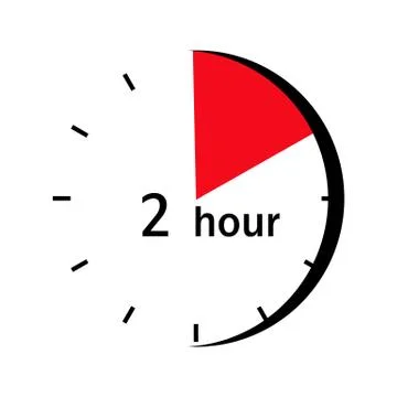 On the dial of the clock marked sector 2 hours Stock Illustration