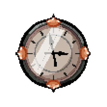 Dial clock vintage pixel art vector illustration Stock-Illustration