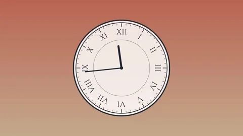 Dial framing a sky that cycles through day sunset starry night and dawn Stockbeeldmateriaal 348647202