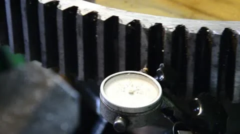 Dial gauge instrument measures inclination Stock Footage