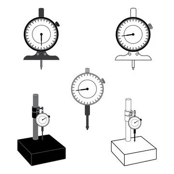 Dial indicator icon Stock Illustration