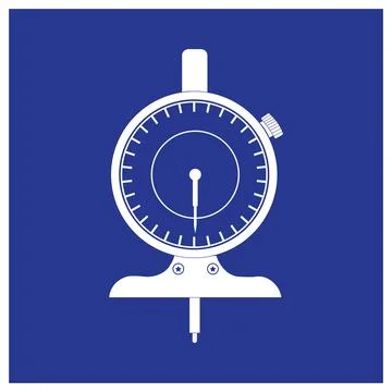 Dial indicator logo  simple design Stock Illustration