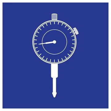 Dial indicator logo  simple design Stock Illustration