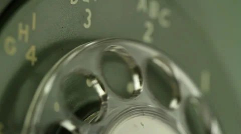Dial Information | Retro Phone | Rotary Dial 411 Stock Footage 27677735