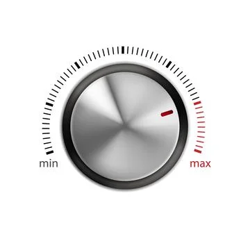 Dial Knob Electronic Equipment Control Part Vector 스톡 일러스트