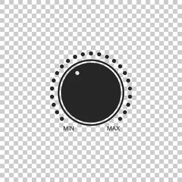 Dial knob level technology settings icon isolated on transparent background Stock Illustration