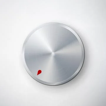 Dial Knob Vector. Global Swatches. Realistic Plastic Button. Abstract Technology Ilustración de archivo