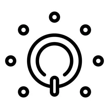 Dial line icon vector illustration isolated on white background Illustrazione stock
