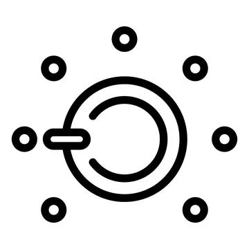Dial line icon vector illustration isolated on white background Stock Illustration