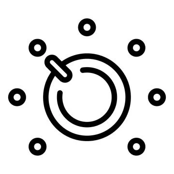 Dial line icon vector illustration isolated on white background Stock Illustration