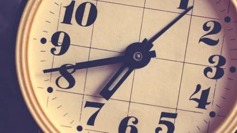 Dial office wall clock in a classic style, close-up Foto stock