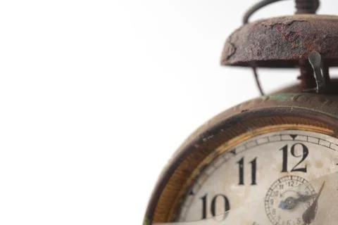 The dial of the old clock close up Stock Photos