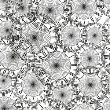 Dial the old clock Stock Illustration