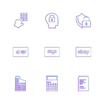 Dial pad ,lock , mind, protected , direct , sage ,ebay ,document , building , Ilustración de archivo