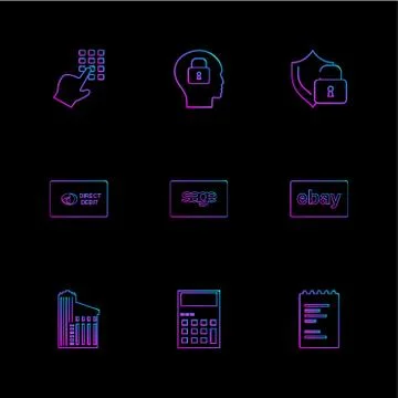 Dial pad ,lock , mind, protected , direct , sage ,ebay ,document , building , Ilustración de archivo