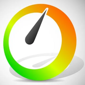 Dial in Perspective with Shadow Illustrazione stock