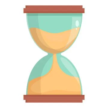 Dial sand clock icon cartoon vector. Waiting game Stock Illustration