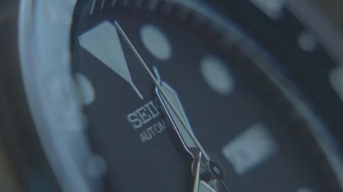 Dial of Seiko Dive watch Stock Footage 129109055