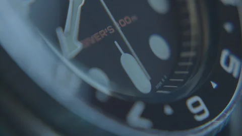 Dial of Seiko dive watch Stock Footage 129118385