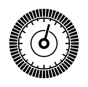Dial Sign Template with Segmented, Level Indicator. Vector Иллюстрация