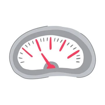Dial speedometer cartoon vector illustration Illustrazione stock