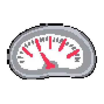 Dial speedometer pixel art vector illustration Stockillustratie