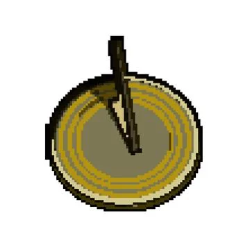 Dial sundial pixel art vector illustration 스톡 일러스트