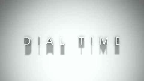 Dial time 3D title animation with shadows on a white background Video stock 297385047