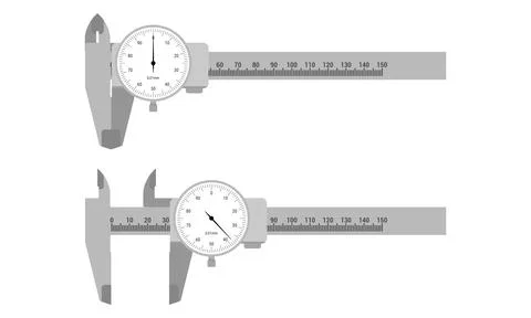 Dial vernier caliper Illustrazione stock