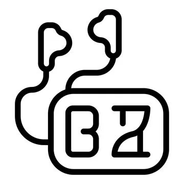 Dialect headphones icon outline vector. Speak app Stock Illustration