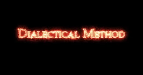 Dialectical Method written with fire. Loop Stock Footage 145870820