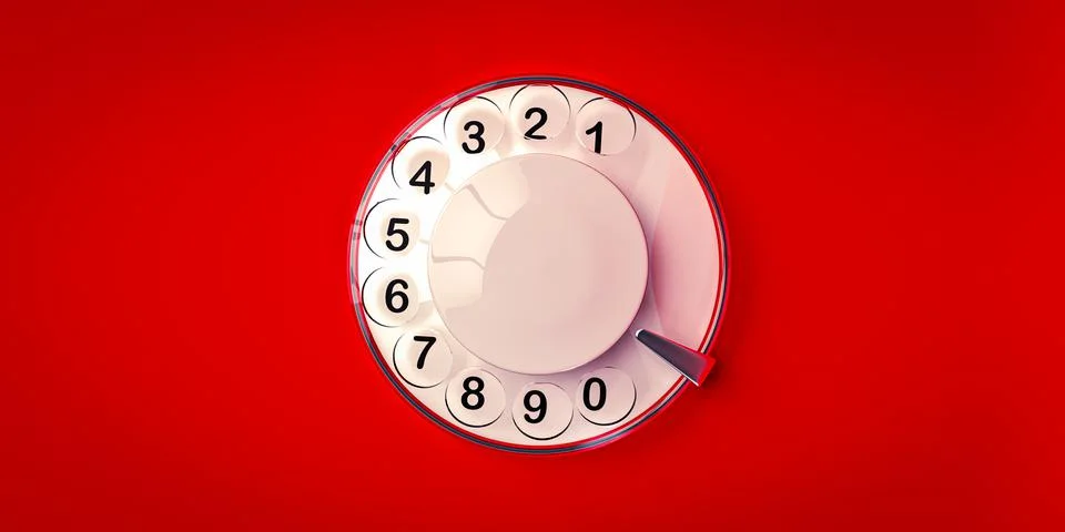 Dialer disk with red background Stock Illustration