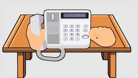 Dialing a Desk Phone 库存影片 344367367