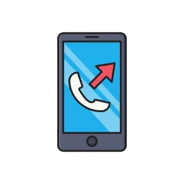 Dialing flat color icon Stock Illustration