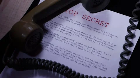Dialing hotline with top secret information Stock Footage 175881003